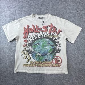 Hellstar Authentic Shirt Mens Large White Heaven Sounds Like Streetwear Tee